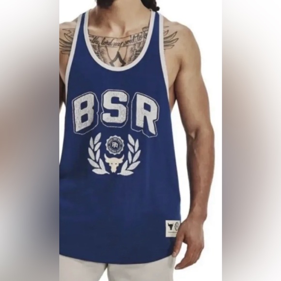 Under Armour Other - NEW Under Armour Project Rock BSR Tank Top Blue Mens 1376942-471